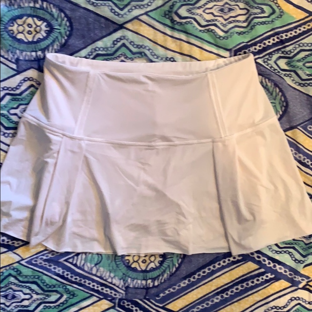 White Lululemon tennis skort